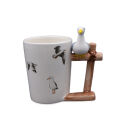 Ceramic Mug - Perched Seagull Handle