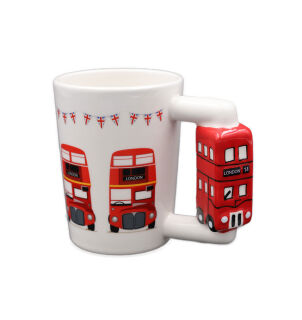 Ceramic Mug - London Bus Handle