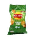 Walkers Classic Pickled Onion Crisps 6 x 25g MHD 05.04.2025