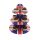 Union Jack 3-Tier Cake Stand 37.5cm - 6 Pack