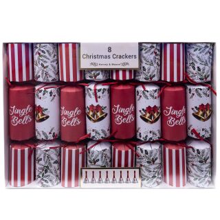 Harvey & Mason - Christmas Cracker 8 Pack - Jingle Bells - Game Crackers