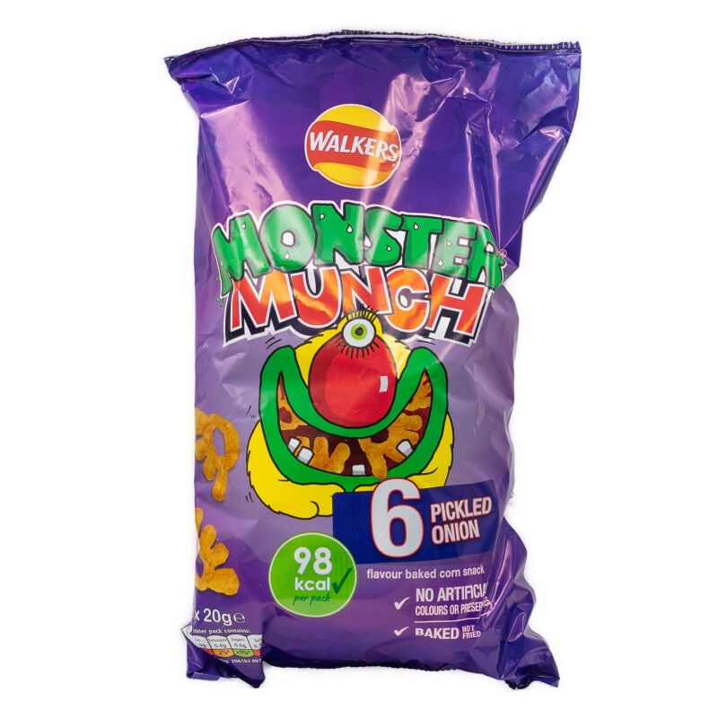 Walkers Monster Munch Pickled Onion, X 20g, 60% Off