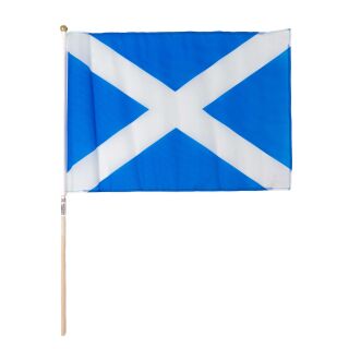 Scotland - St. Andrews - Hand Waving Flag 25cm x 45cm on a 60cm Wooden Stick