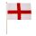 England - St. Georges - Hand Waving Flag 15cm x 20cm on a 30cm Wooden Stick