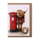 Lana Mathieson - Highland Cow Greeting Card - Free Stamp...