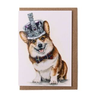 Lana Mathieson - Greeting Card - The Royal Corgi