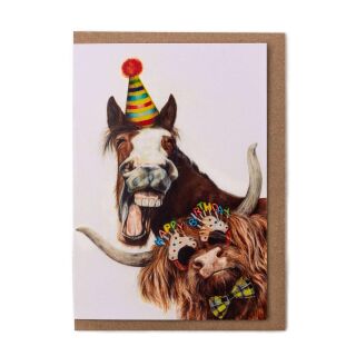 Lana Mathieson - Highland Cow Birthday Card - A Highland Soirée