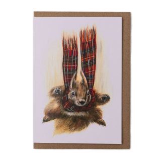 Lana Mathieson - Squirrel Greeting Card - Skydiving in Scotland