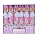 Harvey & Mason - 6 Christmas Crackers - Pink &...