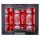 Harvey & Mason - 6 Large Deluxe Christmas Crackers  - Red & White - Poinsettia