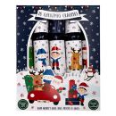 10 Family Eco Christmas Crackers - Blue & White - Santa & Friends