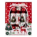 10 Family Eco Christmas Crackers - Red & White - Tree...