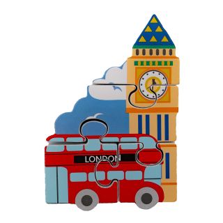 Wooden Puzzle - London Bus